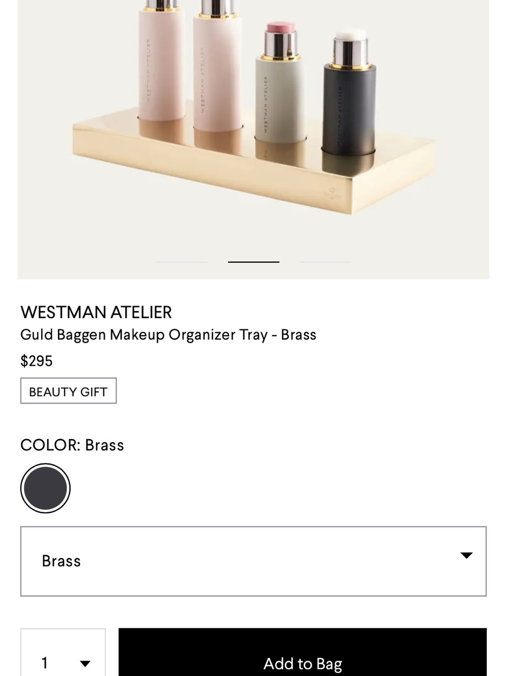 Westman Atelier Gold Brush Display Tray - Picture 3 of 7